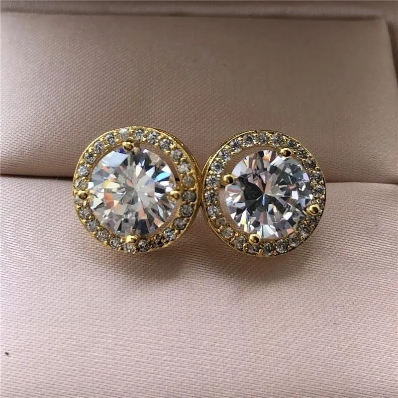 Sparkly Stud Earrings For Women Romantic Elegant Female Daily Earrings