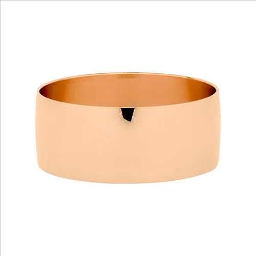 Stainless Steel Rose Gold IP Plating 28mm Wide Bangle