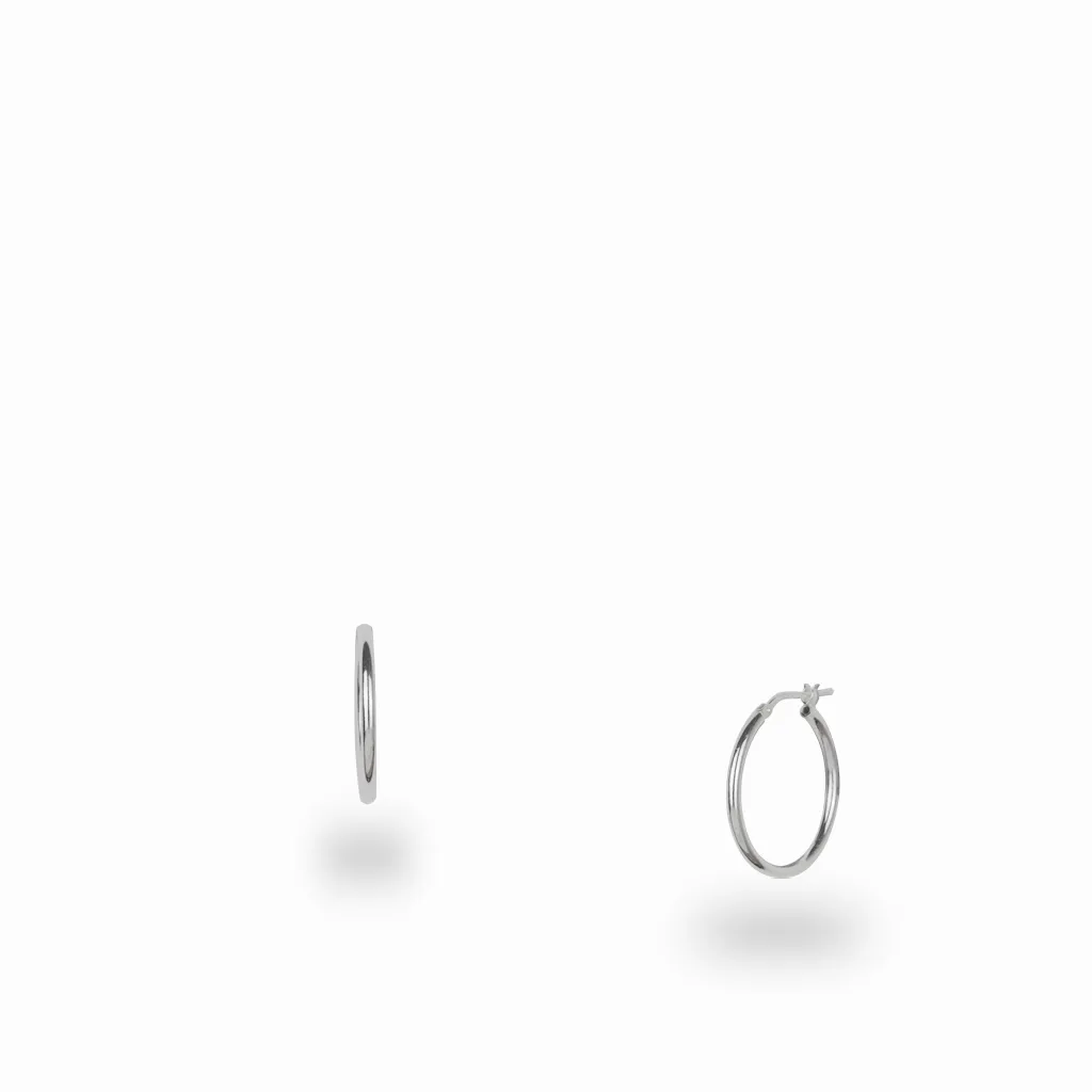 Sterling Silver Hoop Earrings 10mm