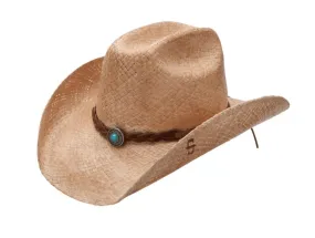 Stetson Natural Flatrock Solid Raffia Flamed Cowboy Hat SSFLTR-7434