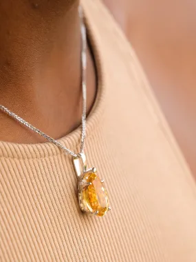 Sundrop Citrine Scroll Edge Pendant