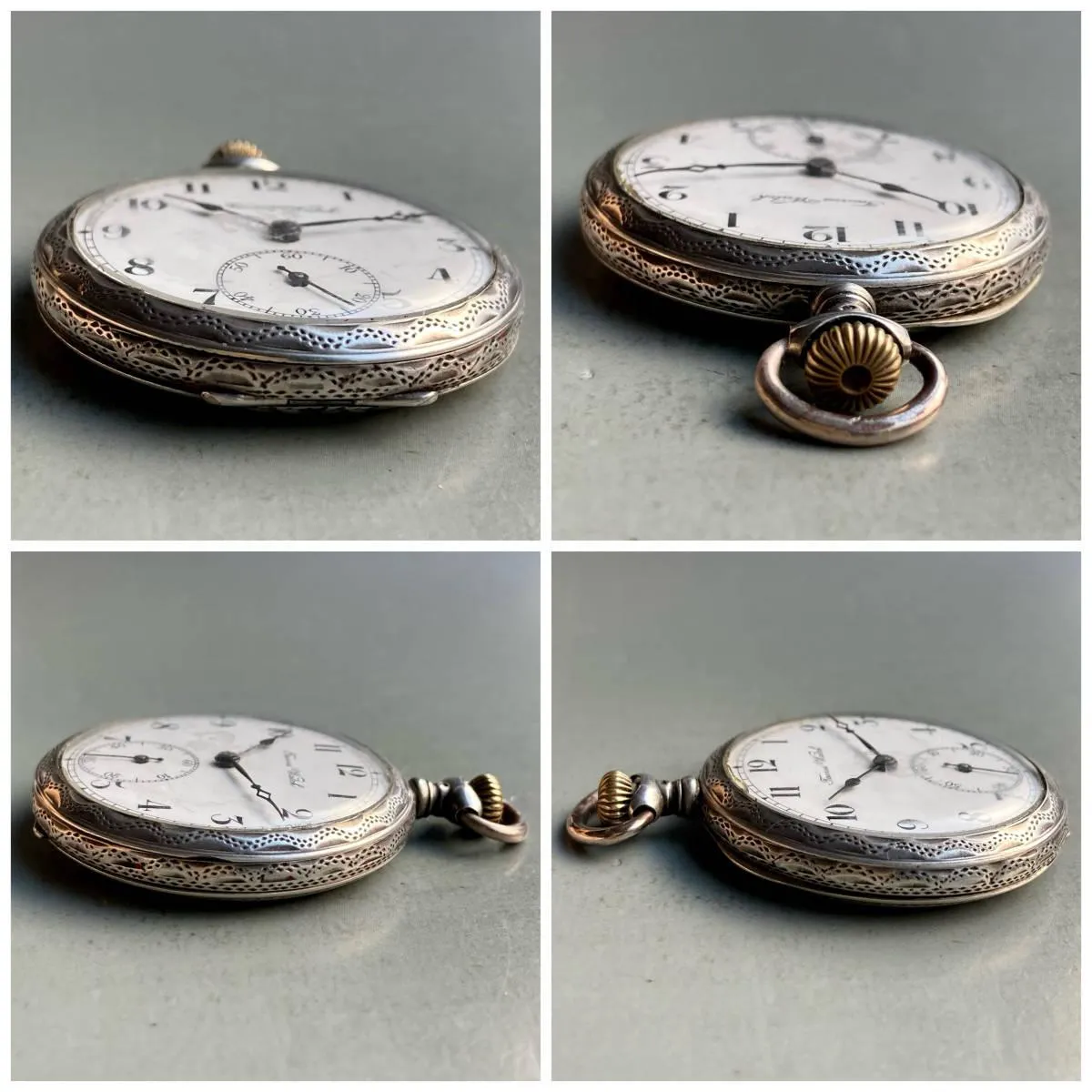 Taurus Pocket Watch Antique Manual 43mm Vintage Pocket Watch German Silver