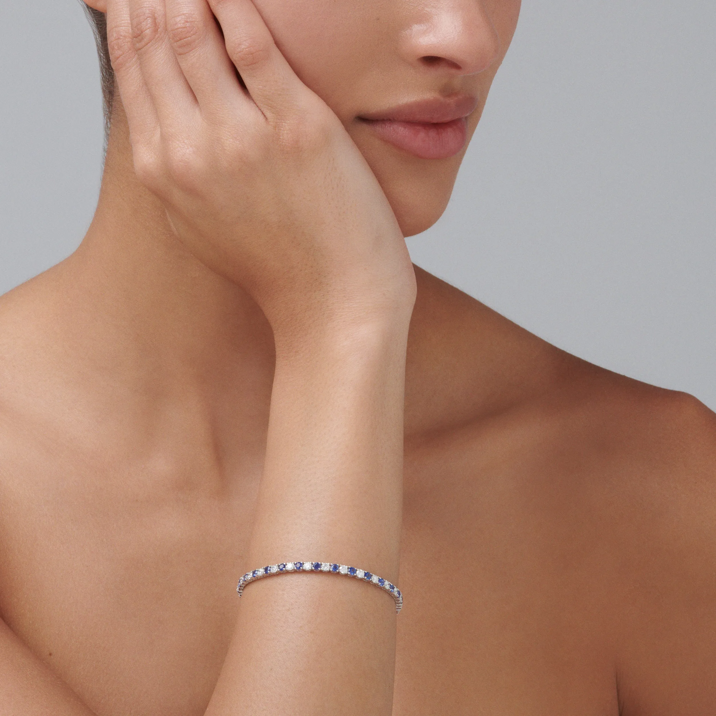 Tennis | Classic Diamond and Sapphire Tennis Bracelet