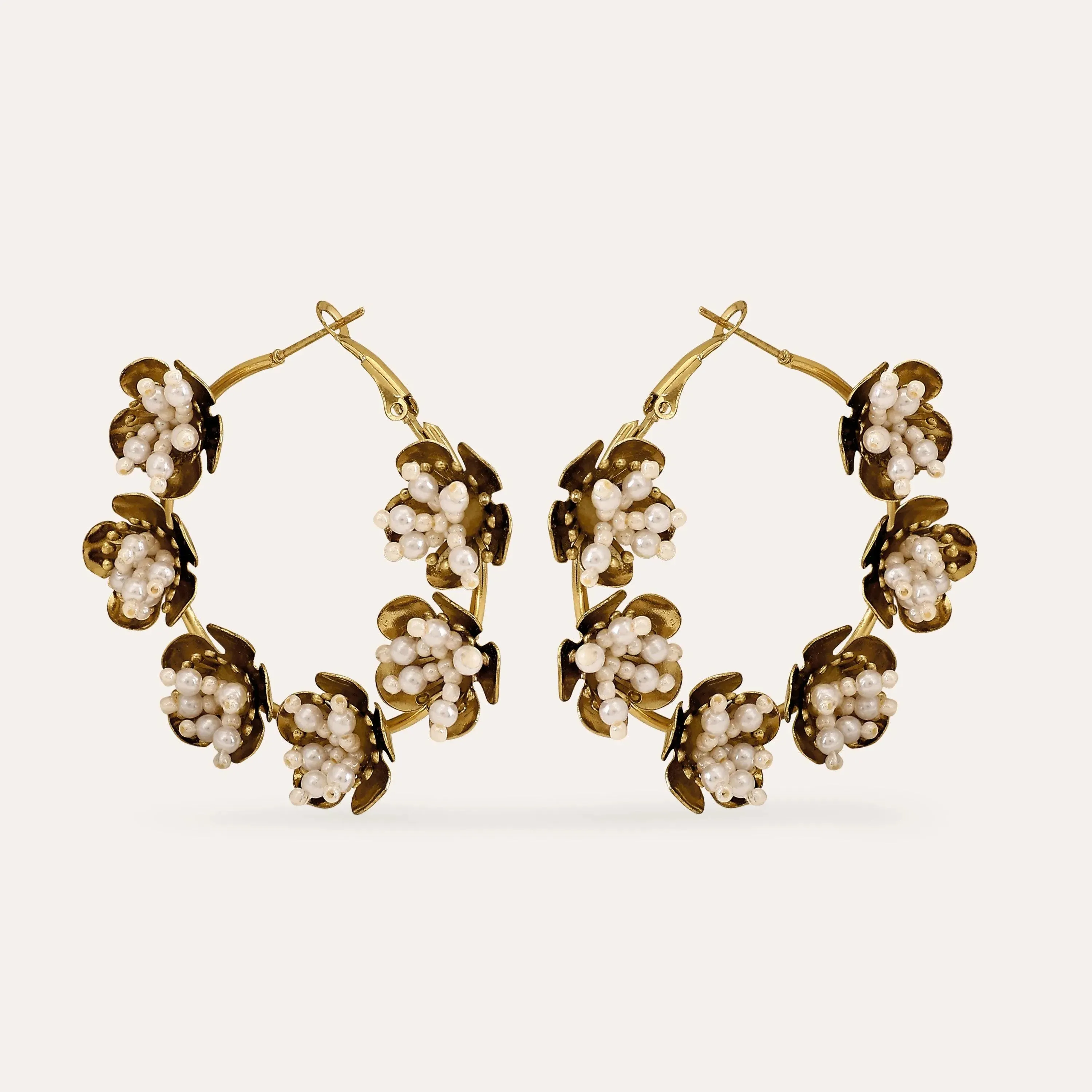 TFC Buttercup Gold Plated Hoop Earrings