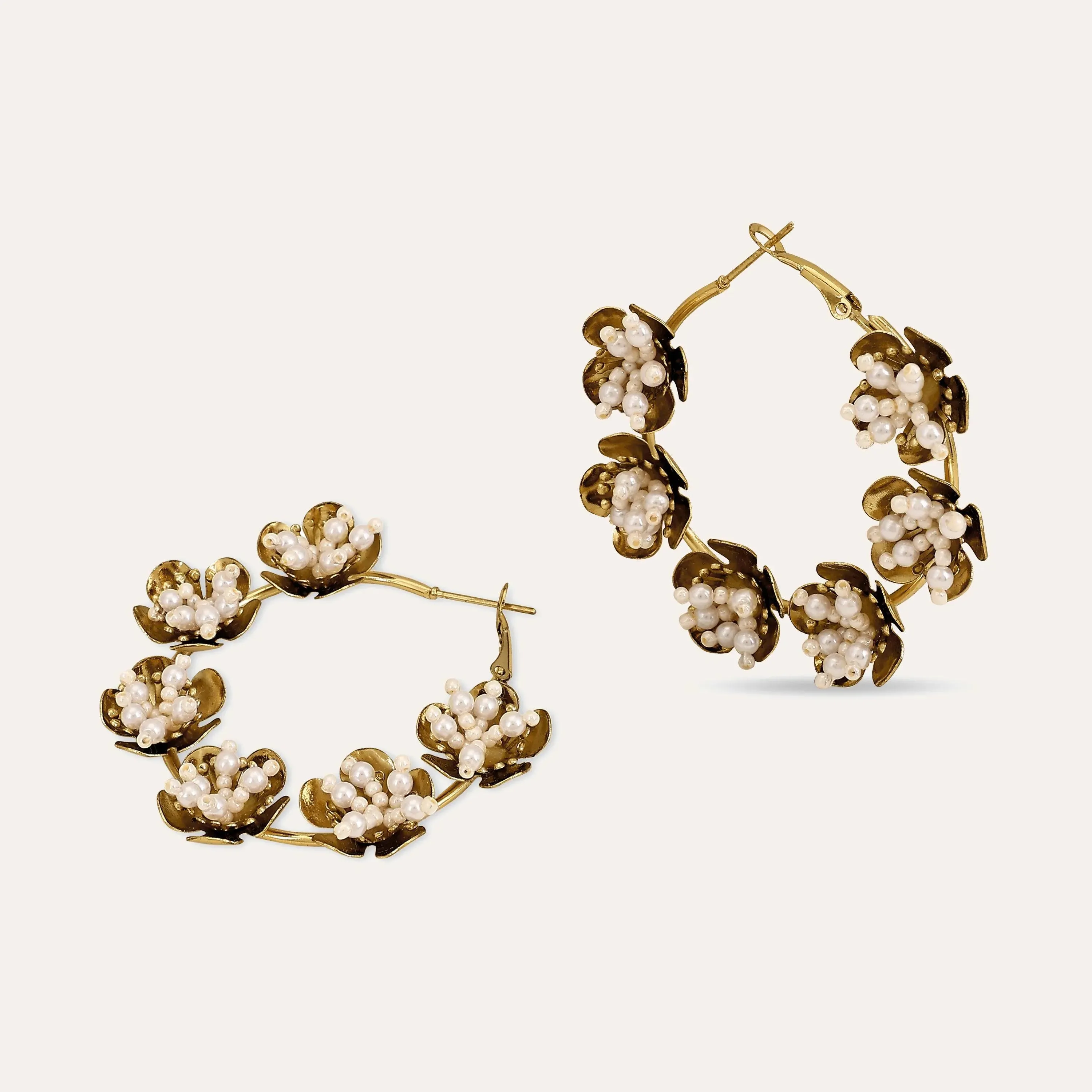 TFC Buttercup Gold Plated Hoop Earrings