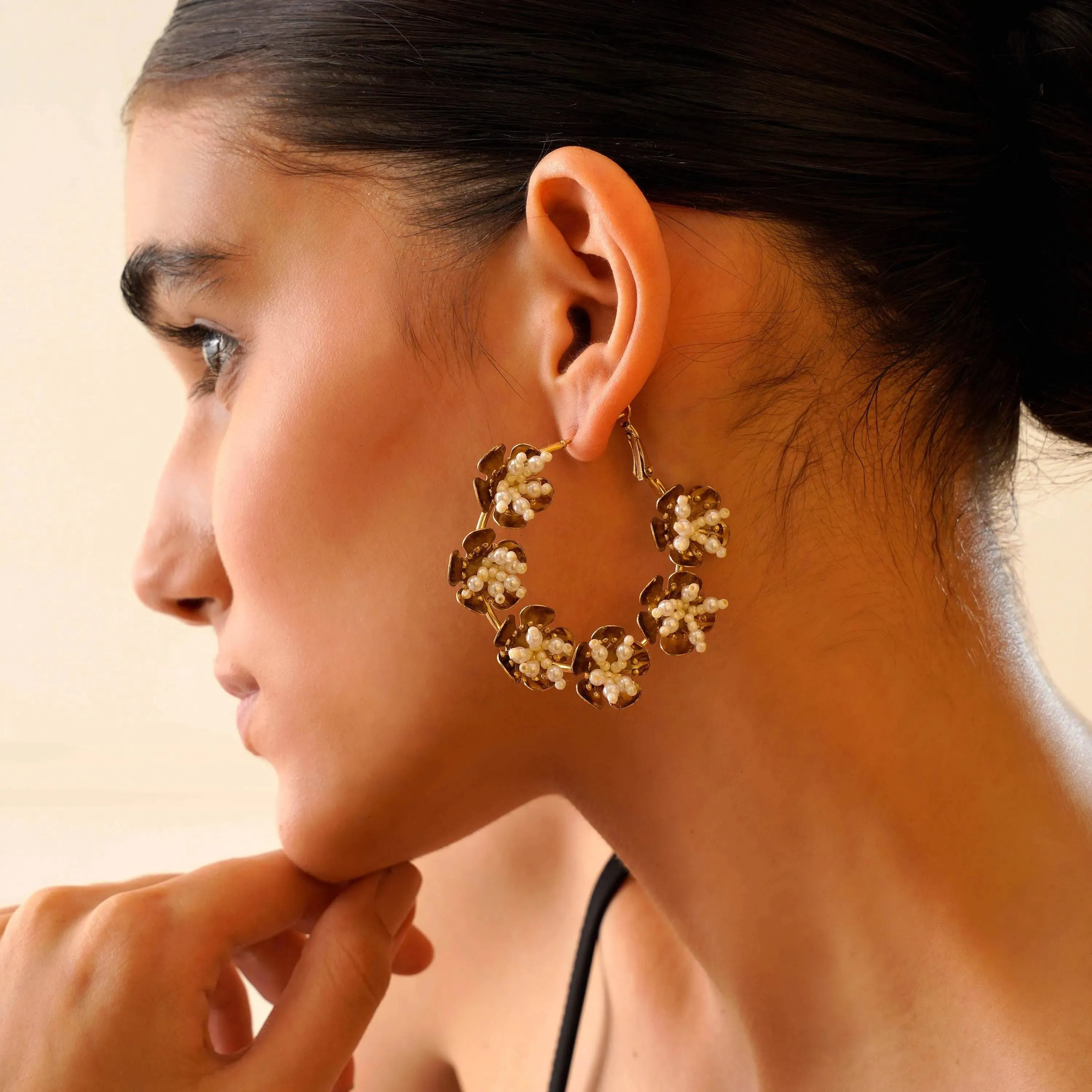 TFC Buttercup Gold Plated Hoop Earrings