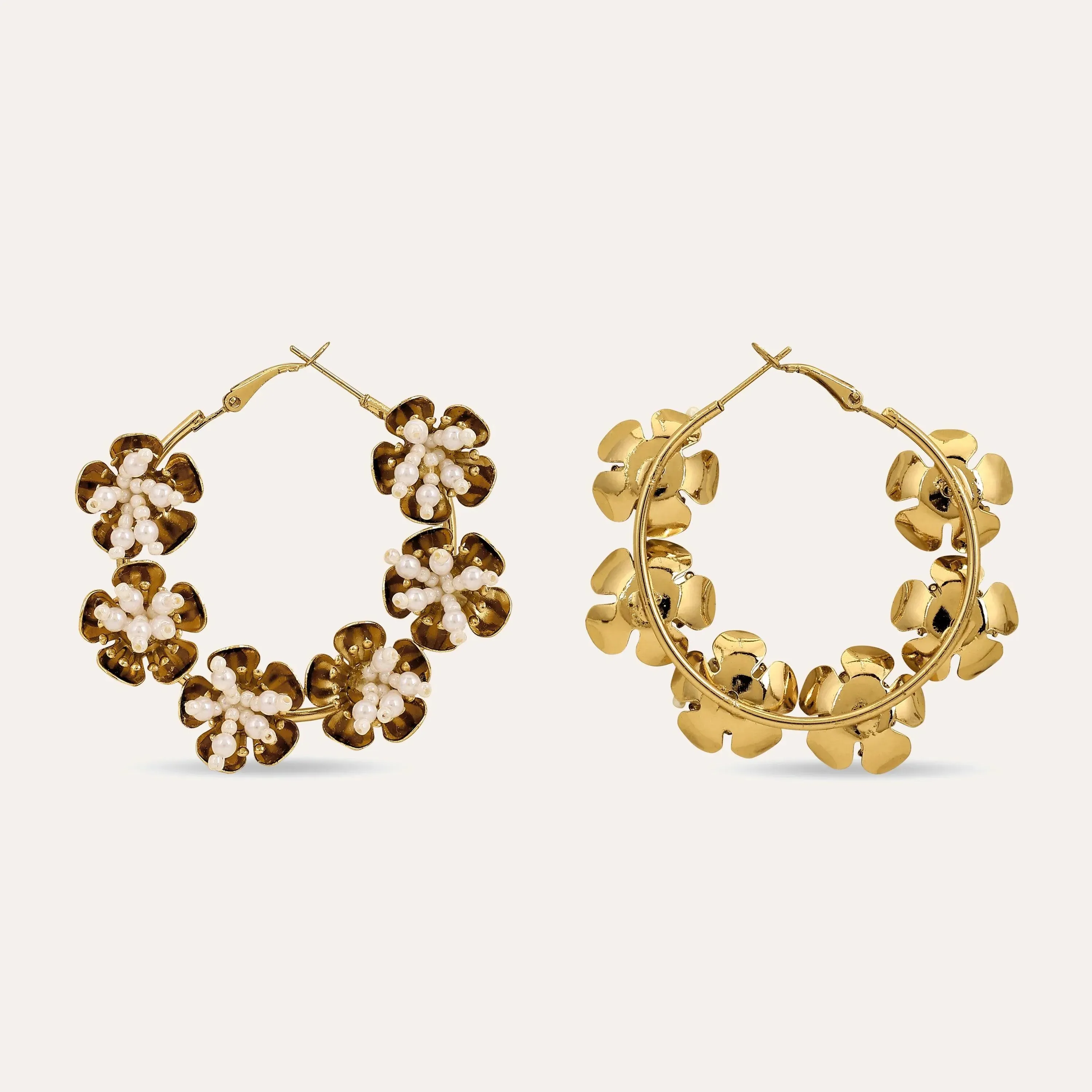 TFC Buttercup Gold Plated Hoop Earrings