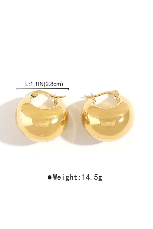 The Jacy 18k Gold Plated Chunky Hoop Earring