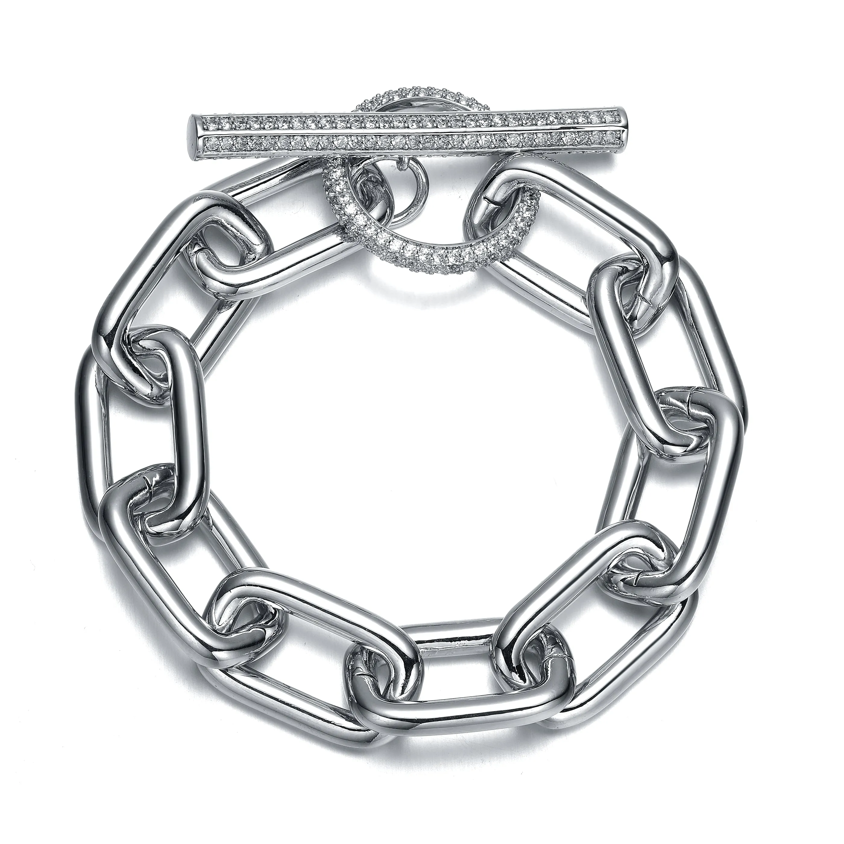 Triomphe Link Bracelet w/ Toggle Clasp