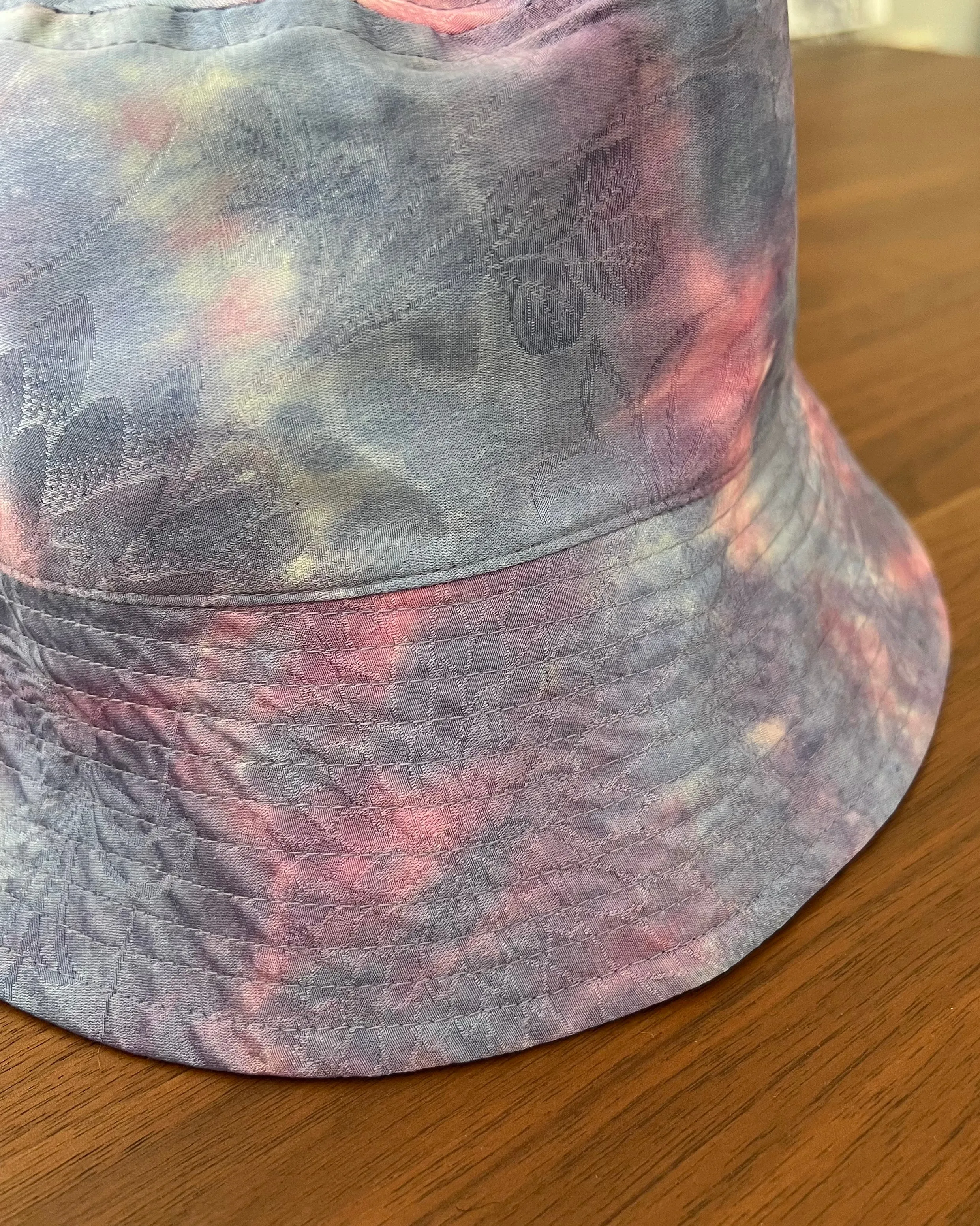 UPCYCLED KIMONO BUCKET HAT・PINK WAGARA ピンク和柄