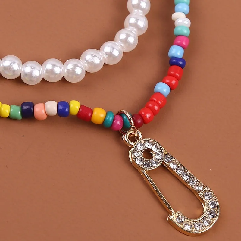 VenusFox Colorful Africa Beads Necklace for Women Short Collar Necklace Choker Women's Neck Chains Bohemian Summer Jewelry Gifts