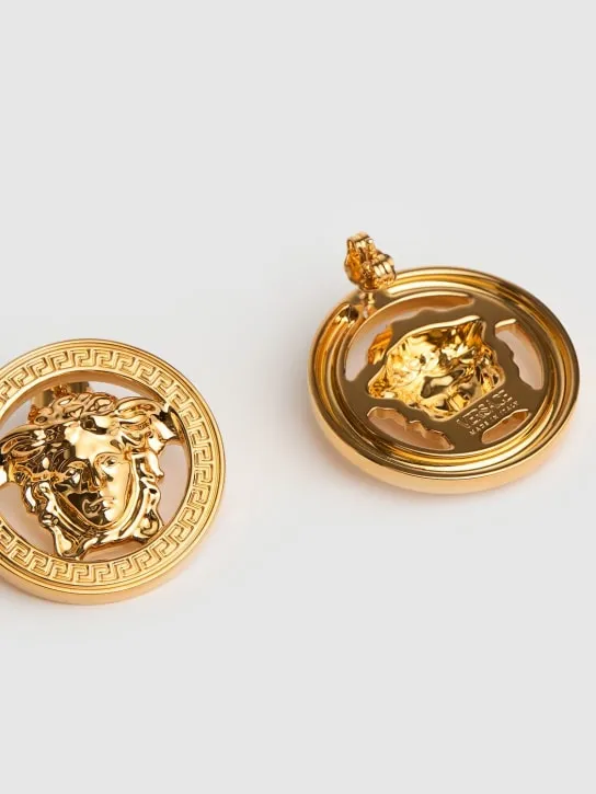 Versace   Logo stud earrings 