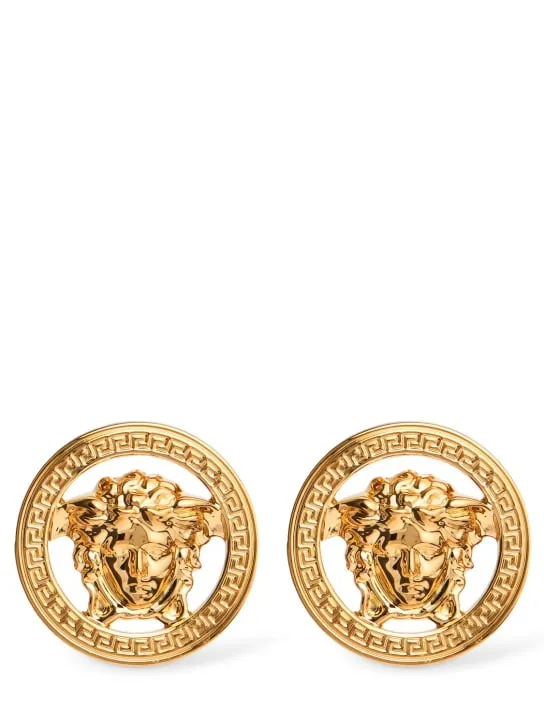 Versace   Logo stud earrings 