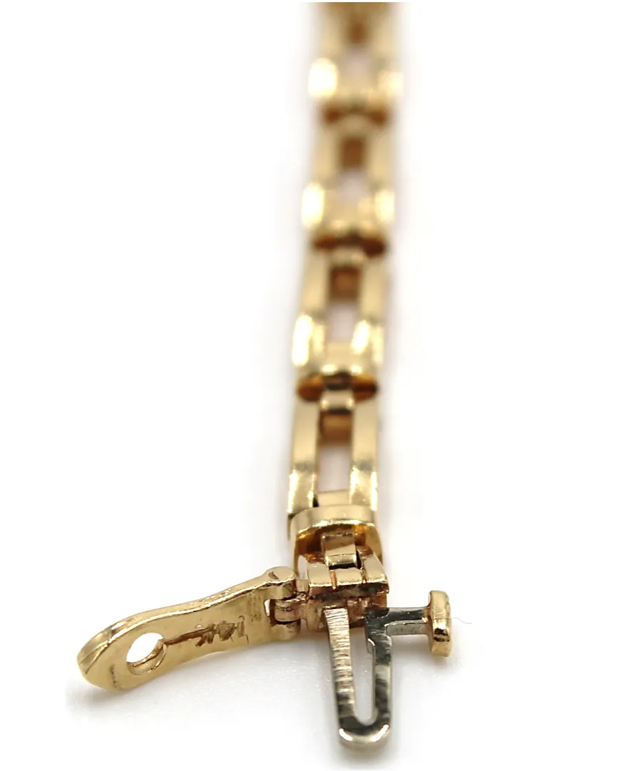 Vintage Emerald Bracelet with Diamonds Set in 14K Gold (Watch Video)