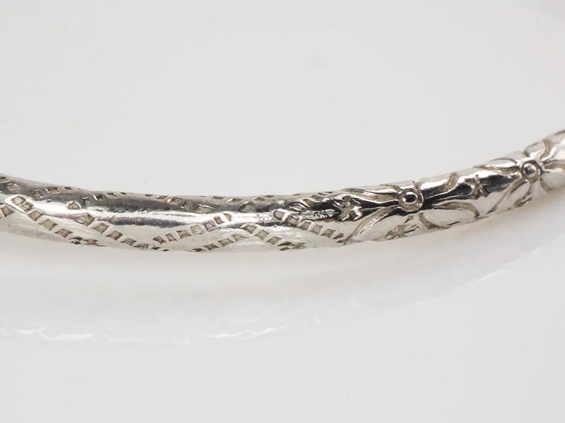 Vintage Sterling Silver Jamaica Caribbean Pointed Ends Island Cuff Bracelet