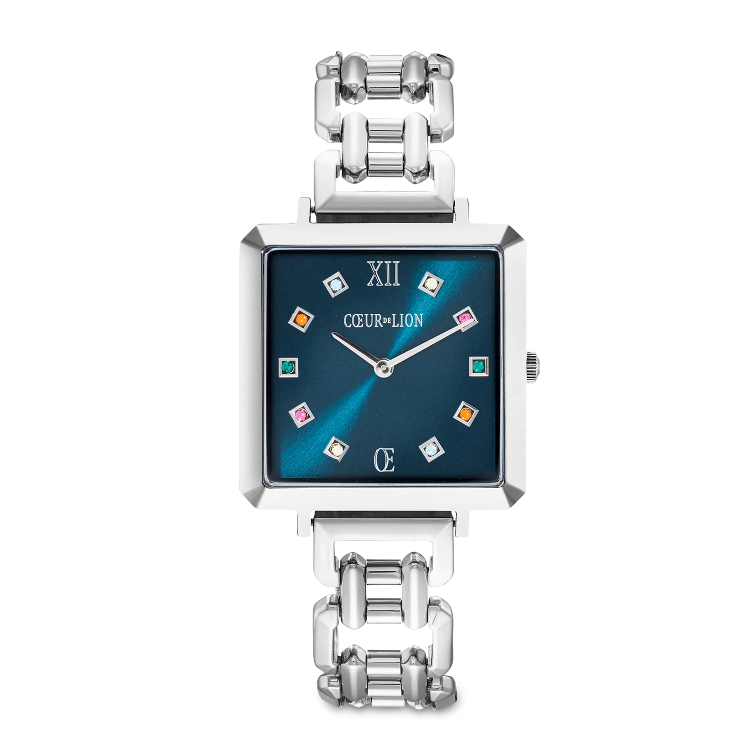 Watch Iconic Cube Statement Noble Petrol silver