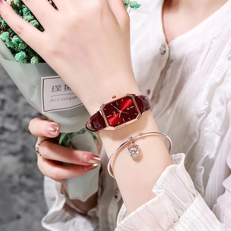 Watch Trendy Simple Casual Belt Calendar Women's Quartz Waterproof Watch