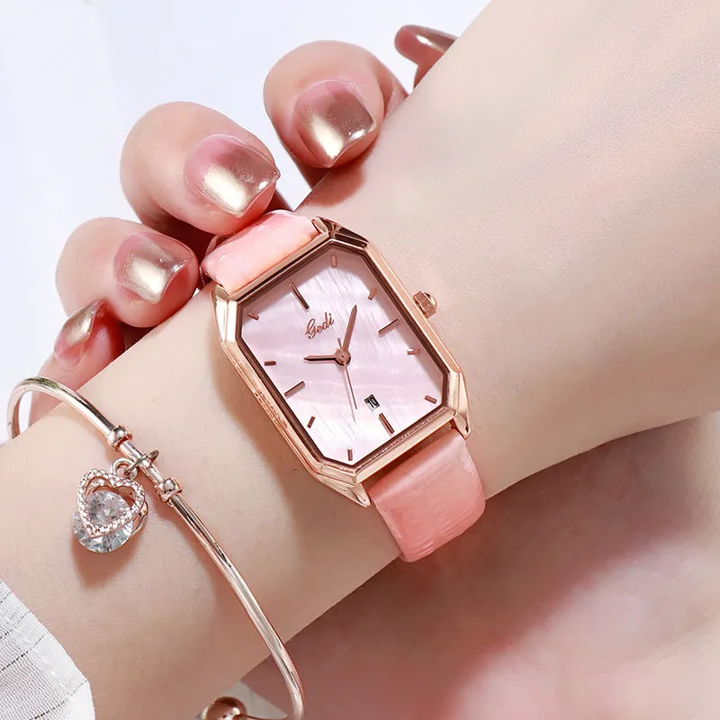 Watch Trendy Simple Casual Belt Calendar Women's Quartz Waterproof Watch