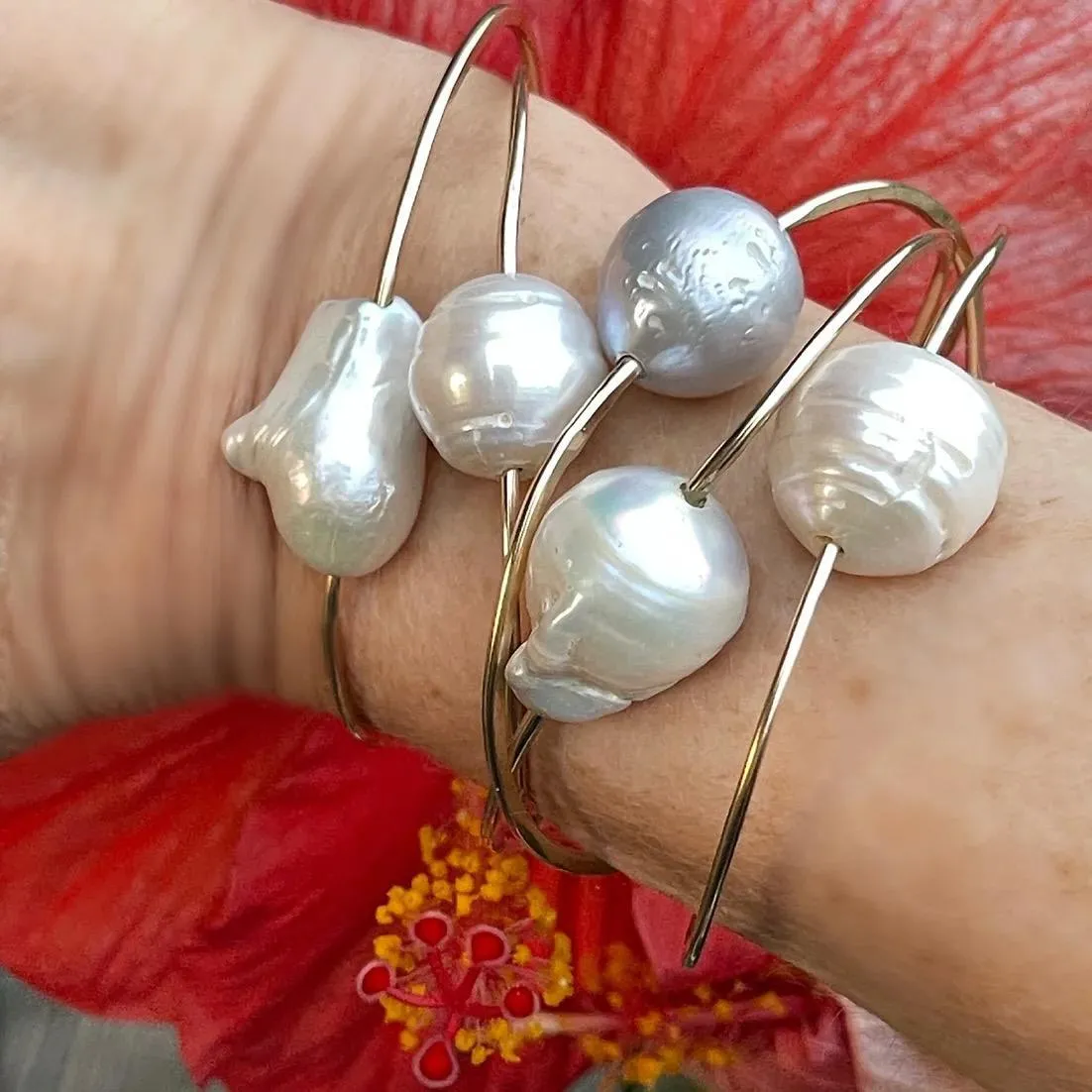 White Pearl Bangle