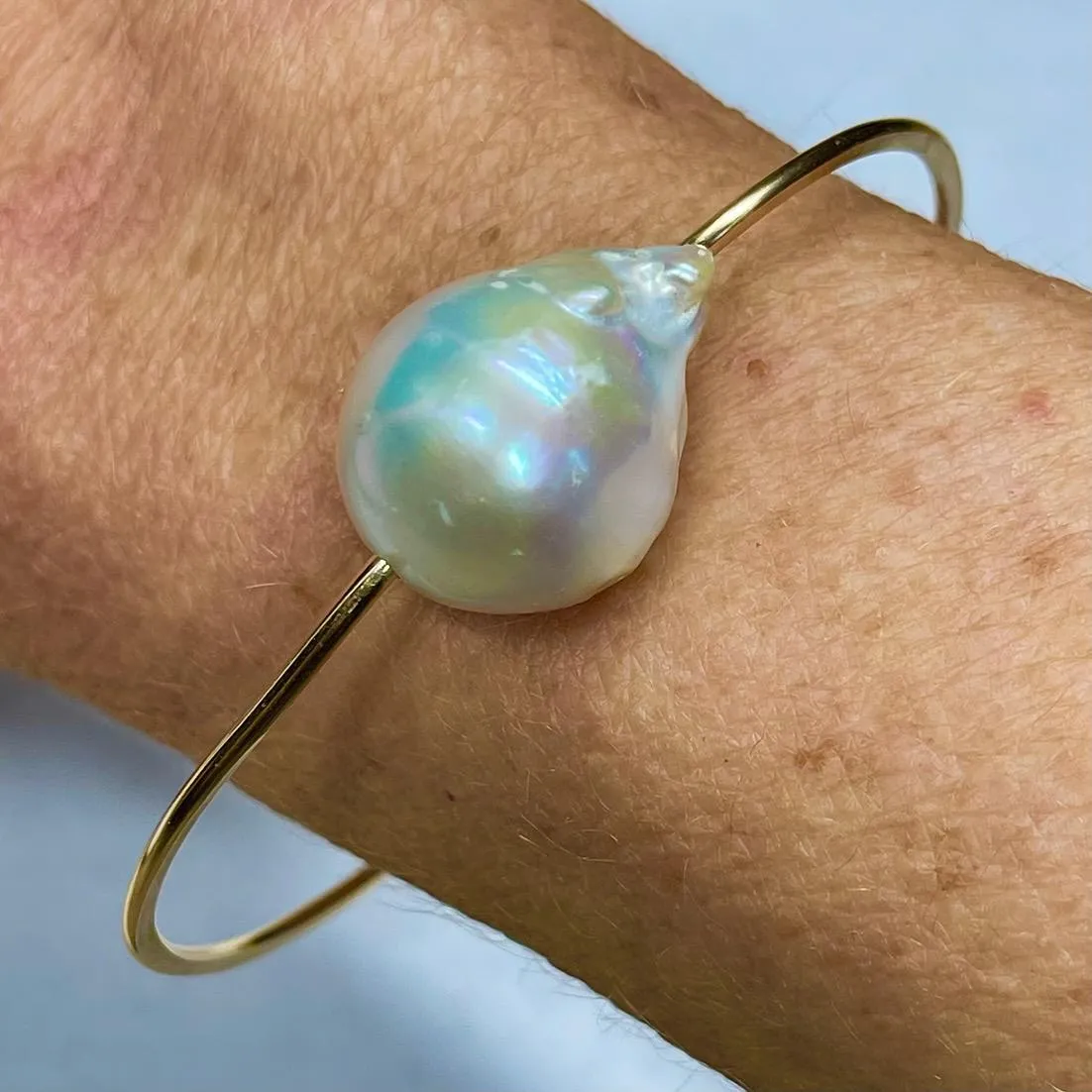 White Pearl Bangle