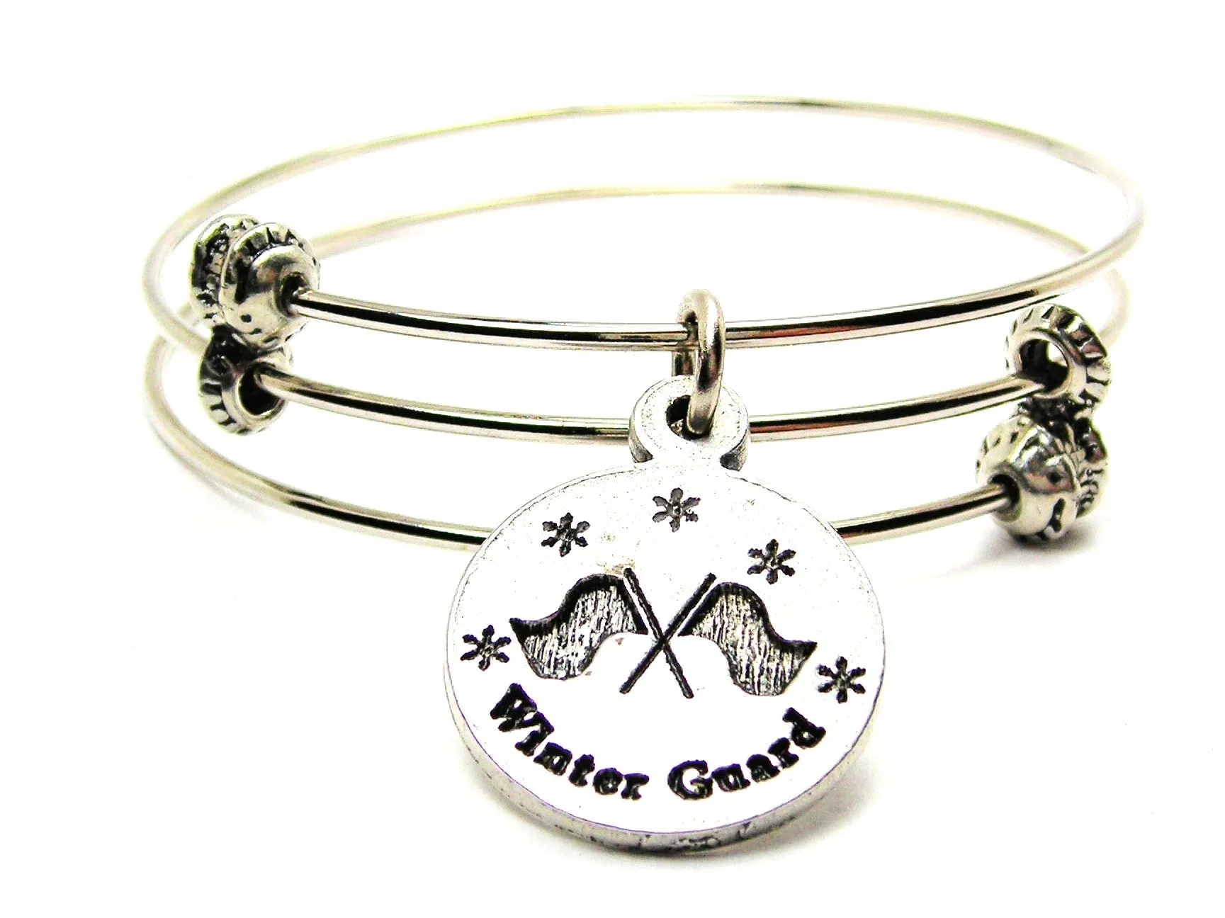 Winter Guard Triple Style Expandable Bangle Bracelet