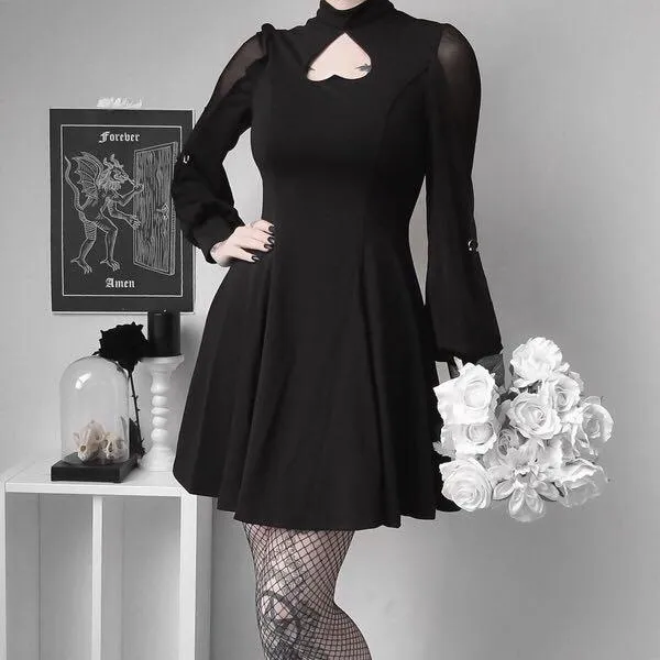 Women's Heart Peekaboo Punk Dress