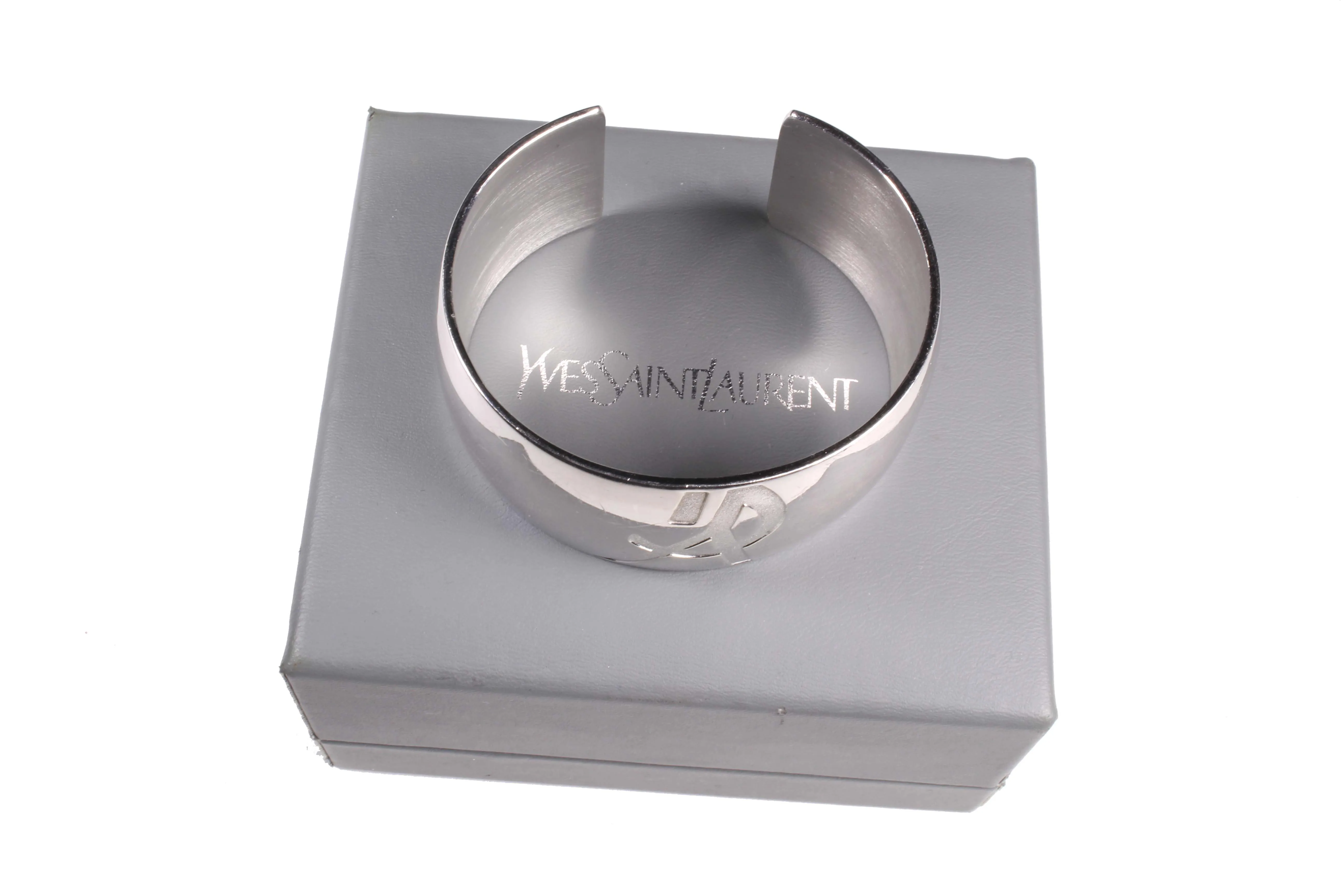 YVES SAINT LAURENT silver cuff bracelet