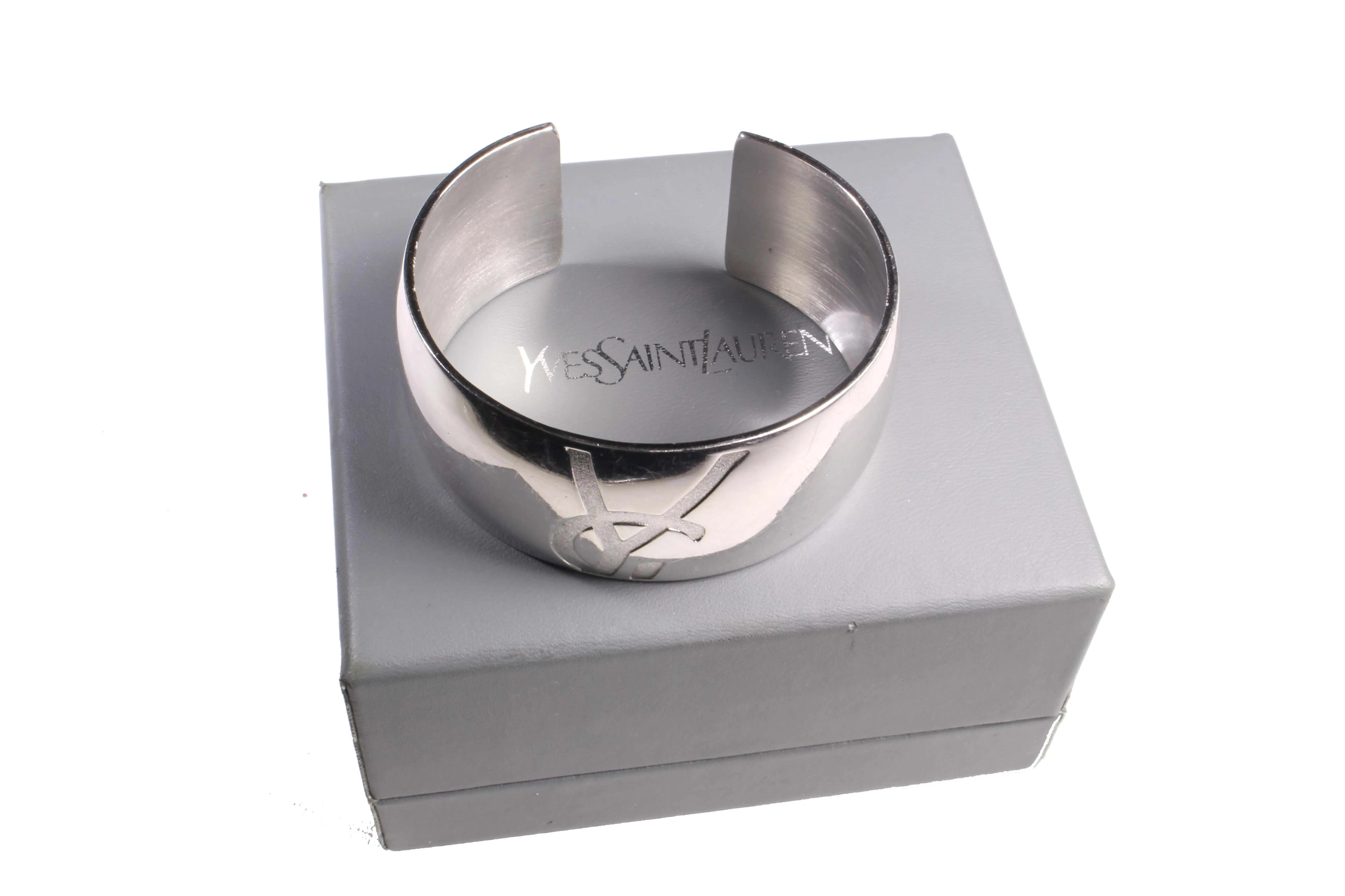 YVES SAINT LAURENT silver cuff bracelet